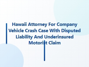 Hawaii Business Auto Crash: Disputed Liability and Underinsured Claim
